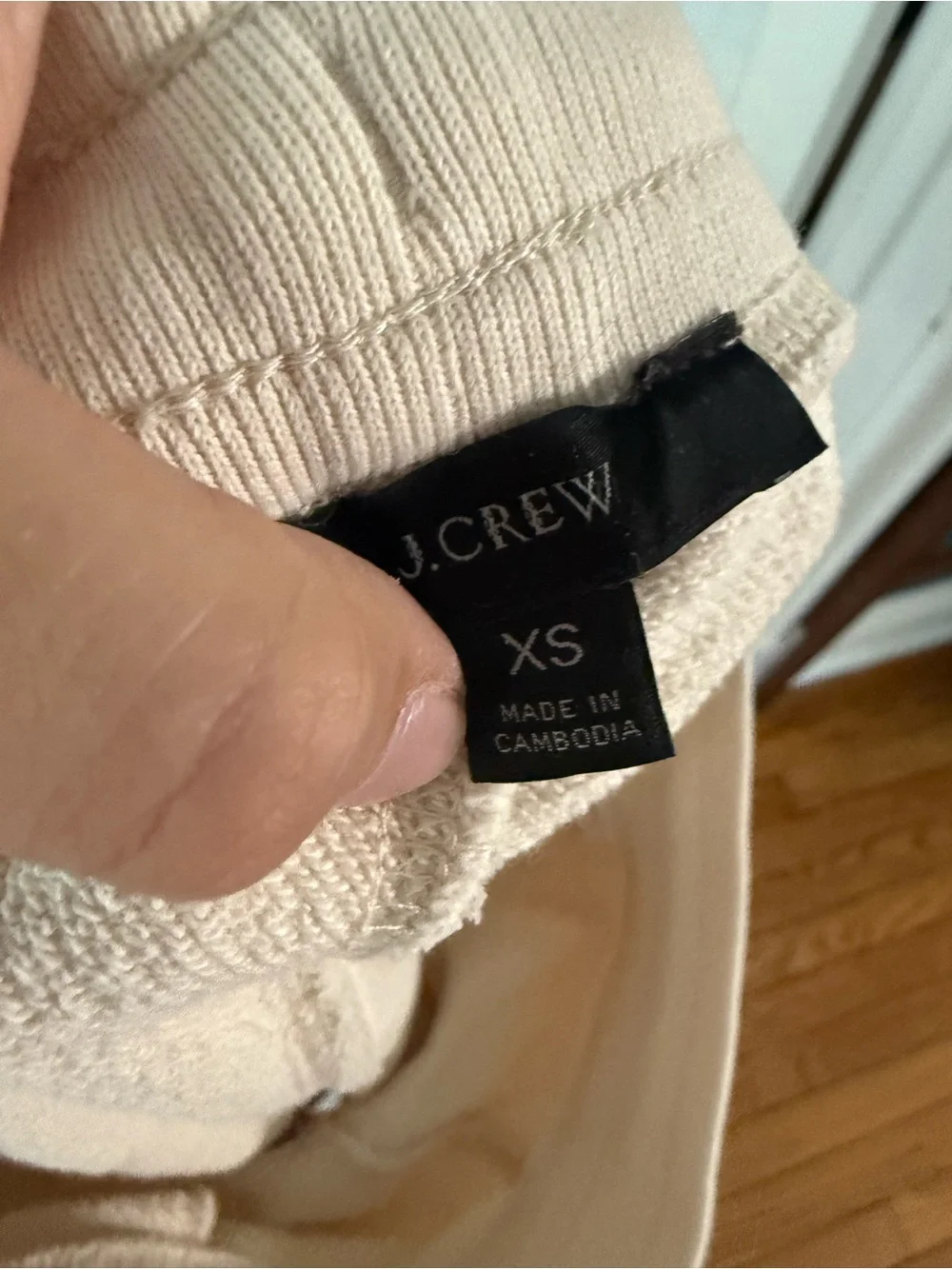 J. Crew Cream Sweatshirt (Small) Shorts (XS) Set - XS/Small